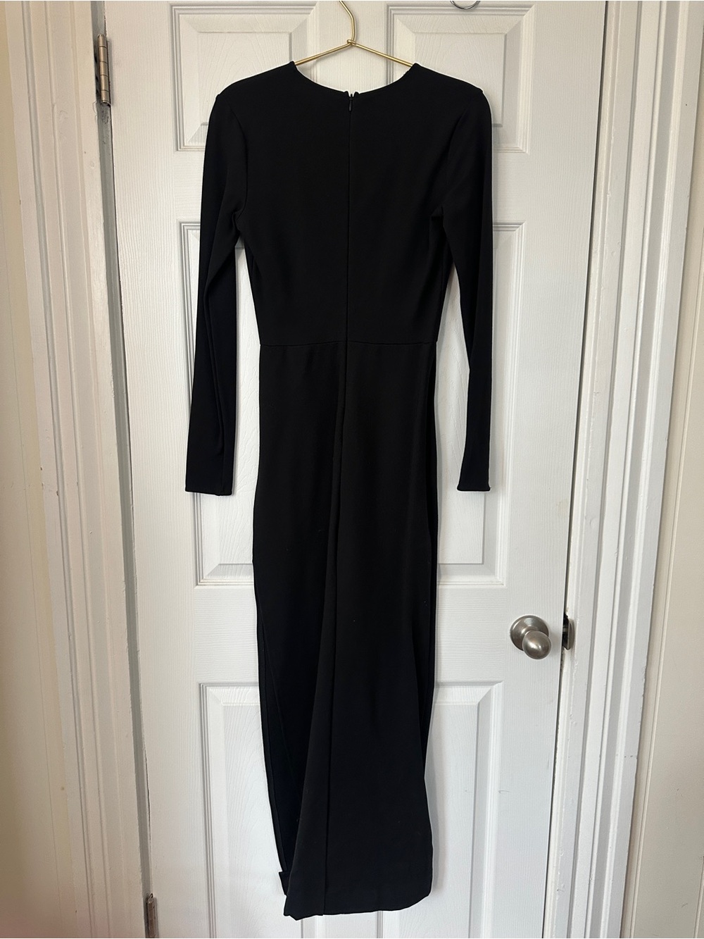 STAUD Black Long-Sleeve V-Neck Maxi Dress - Picture 5 of 6